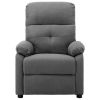 Electric Recliner Chair Light Gray Fabric