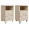 Bedside Cabinets 2 pcs Honey Brown 15.7"x13.8"x24.4" Solid Wood Pine