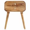 Bedside Cabinet 16.9"x11.8"x22.8" Solid Mango Wood