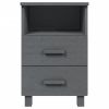 Bedside Cabinets 2 pcs Dark Gray 15.7"x13.8"x24.4" Solid Wood Pine