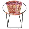 Circle Chair Multicolors Chindi Fabric