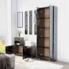 Hallway Wardrobe High Gloss Black 21.7"x9.8"x74.4" Chipboard