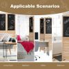 4-Panel Folding Privacy Room Divider Screen with Chalkboard