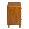 Medieval 3 Drawer Brown Bedroom Nightstand, End Table, Storage Cabinet