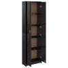 Hallway Wardrobe High Gloss Black 21.7"x9.8"x74.4" Chipboard