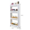 4 Tier Gap Storage Slim Slide Out Pantry Storage Rack for Narrow Spaces RT