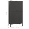 Wardrobe Anthracite 35.4"x19.7"x70.9" Steel