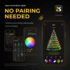 LinkedSparx LED Christmas Lights, 300 LED 78.5ft App-Controlled Smart Indoor String Lights with Green Wire, 5 Music Modes for Party Holiday Wedding De