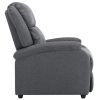 TV Recliner Chair Dark Gray Fabric