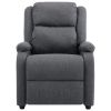 TV Recliner Chair Dark Gray Fabric