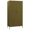 Wardrobe Olive Green 35.4"x19.7"x70.9" Steel