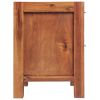 Bedside Cabinet Solid Acacia Wood Brown 17.7"x16.8"x22.8"