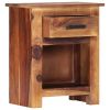 Nightstand 15.7"x11.8"x19.6" Solid Sheesham Wood