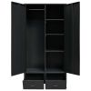 Wardrobe Metal Industrial Style 35.4"x15.7"x70.9" Black