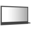 Bathroom Mirror Gray 23.6"x4.1"x14.6" Chipboard