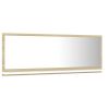 Bathroom Mirror White and Sonoma Oak 39.4"x4.1"x14.6" Chipboard