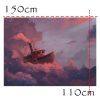 Boat Hanging Tapestry Bedroom Bedside Tapestry Dorm Wall Art Cloth Tapestry Backdrop Decor, 59x43 inch