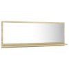 Bathroom Mirror Sonoma Oak 39.4"x4.1"x14.6" Chipboard