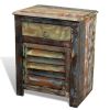 End Table with 1 Drawer 1 Door Reclaimed Wood