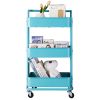 3-Tier Home Kitchen Storage Utility cart with handle For  kitchen, living room and  bedroom XH