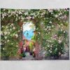 Rose Wall Tapestry Bedroom Oil Painting Tapestry Rental Decorative Wall Tapestry, 29x39 inch