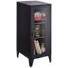 Storage Cabinet with 2 Adjustable Shelves 1 Door File Cabinet Metal Cupboard Office Locker for Bedroom Living Room Bathroom