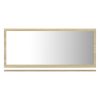 Bathroom Mirror White and Sonoma Oak 31.5"x4.1"x14.6" Chipboard