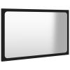 Bathroom Mirror Black 23.6"x0.6"x14.6" Chipboard