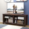 TV, TV Console Media Cabinet with Storage, Modern TV Cabinet Unit with Cable Holes, Living/Bedroom Entertainment Center, Walnut