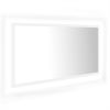 LED Bathroom Mirror White 35.4"x3.3"x14.6" Chipboard