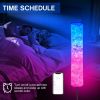 LED Floor lamp tuya smart control 32 colors and Dimming RGB light strip RGB modern lamp with fabric shade for livingroom bedroom party atmosphere ligh