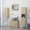 Bathroom Mirror Sonoma Oak 23.6"x4.1"x17.7" Chipboard