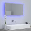 LED Bathroom Mirror Concrete Gray 31.5"x3.3"x14.6" Chipboard