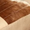 Lounge Chair Cream Genuine Goatskin and Canvas