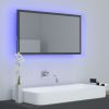 LED Bathroom Mirror Gray 31.5"x3.3"x14.6" Chipboard