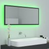 LED Bathroom Mirror Gray 39.4"x3.3"x14.6" Chipboard