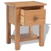 Nightstands 2 pcs 14.2"x11.8"x18.5" Solid Oak Wood