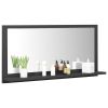 Bathroom Mirror Gray 31.5"x4.1"x14.6" Chipboard