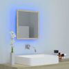 LED Bathroom Mirror Sonoma Oak 15.7"x3.3"x14.6" Chipboard