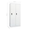 Wardrobe White 31.5"x19.7"x70.9" Steel