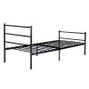 Voilamart Metal Bed Frame Heavy Duty Steel Bedroom Foundation Headboard Twin Size Black