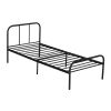 Metal Bed Frame Twin Size Black Headboard Platform Mattress Foundation Bedroom