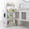 4 Tier Gap Storage Slim Slide Out Pantry Storage Rack for Narrow Spaces RT