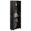 Hallway Wardrobe High Gloss Black 21.7"x9.8"x74.4" Chipboard