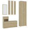 Hallway Furniture Set Sonoma Oak Chipboard