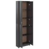 Hallway Wardrobe High Gloss Gray 21.7"x9.8"x74.4" Chipboard