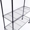 5-Layer Plastic Coated Iron Shelf with 1.5" Nylon Wheels Made with high-Grade Iron with Plastic Coating Tough and Durable Black RT