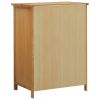 Wardrobe 29.9"x20.5"x41.3" Solid Oak Wood