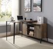 Zakwani Writing Desk, Rustic Oak & Black Finish RT