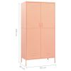 Wardrobe Pink 35.4"x19.7"x70.9" Steel